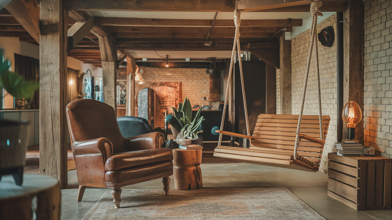 Wooden Swing Chair