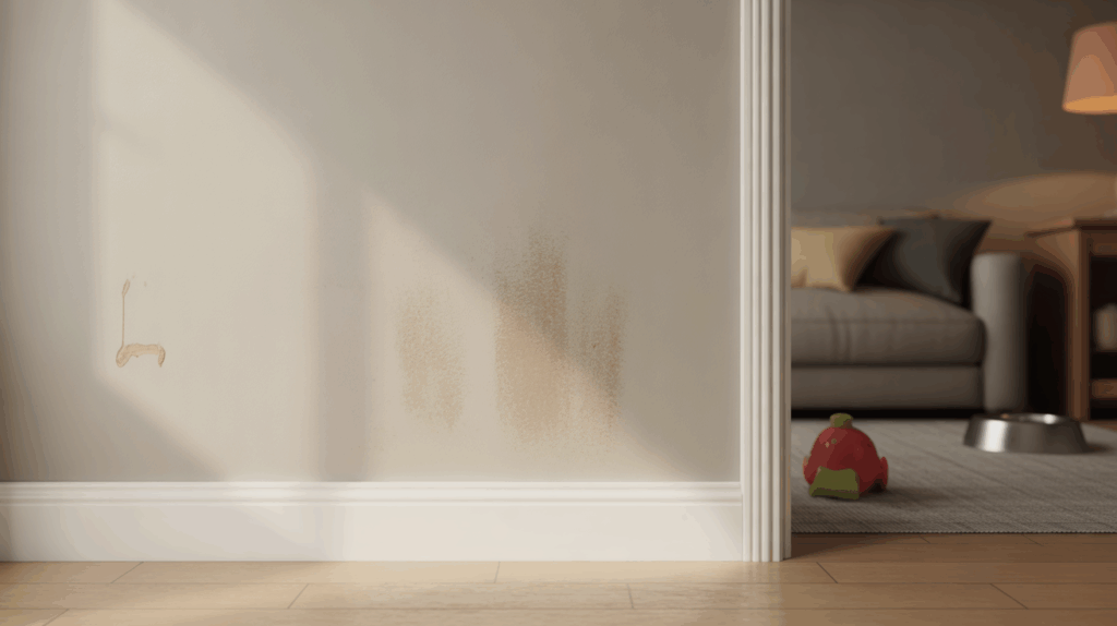 how to clean matte paint walls