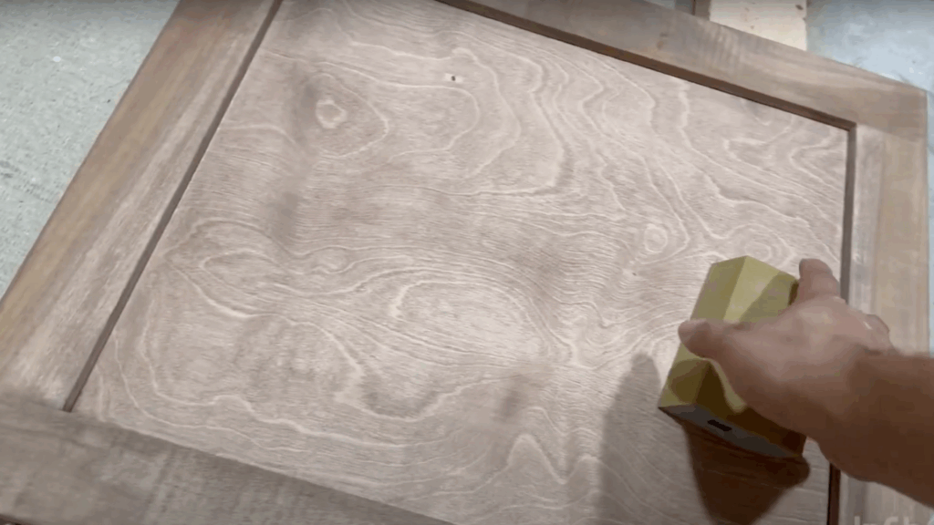 stain kitchen cabinets resanding