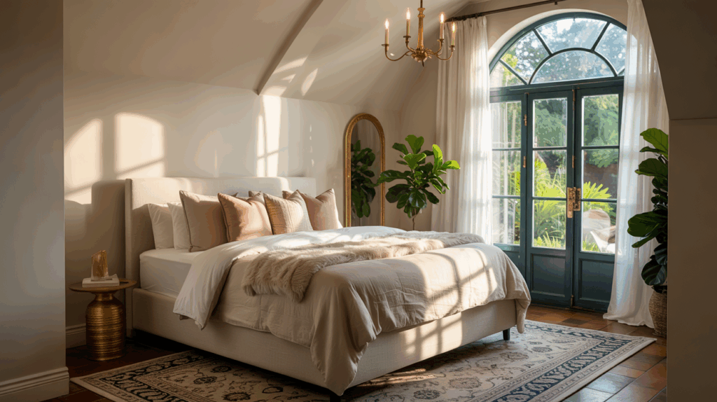 warm aesthetic cozy bedroom