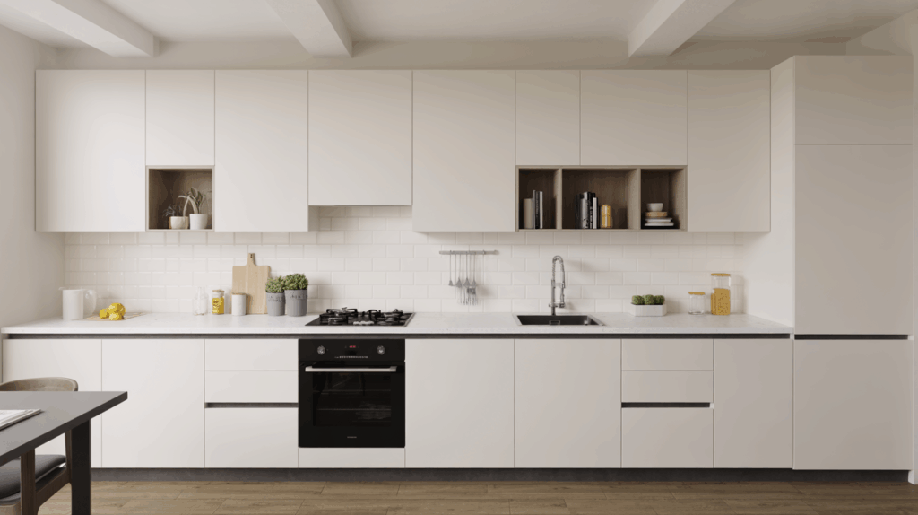 12. Handle-Free Cabinets with Touch Latches