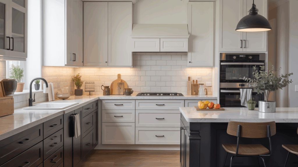 7. Two-Tone Cabinets