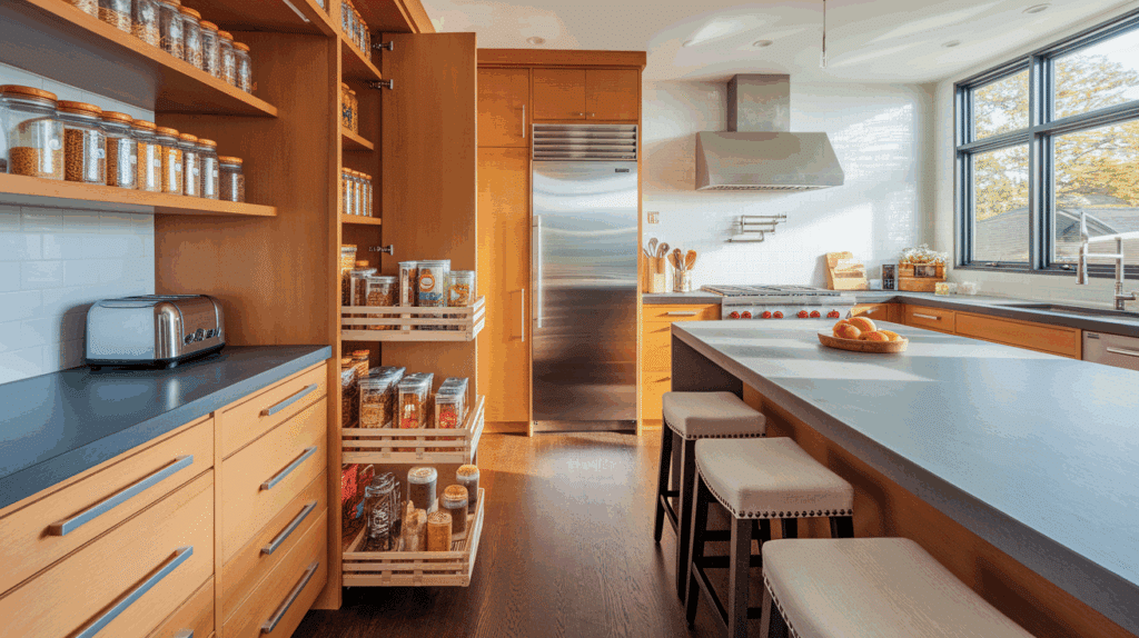 Floor-to-Ceiling Pantry Cabinets