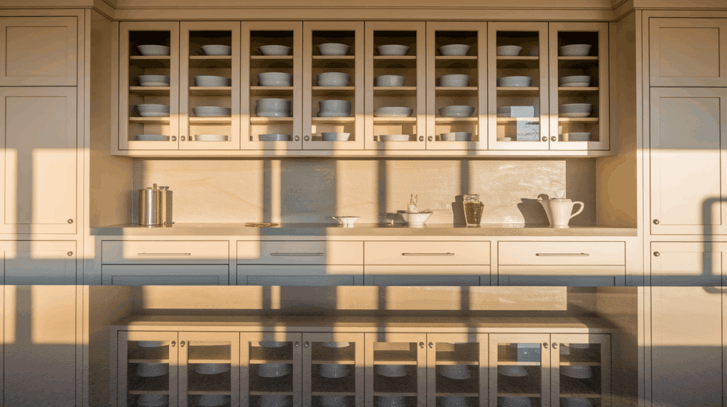 Glass-Front Upper Cabinets
