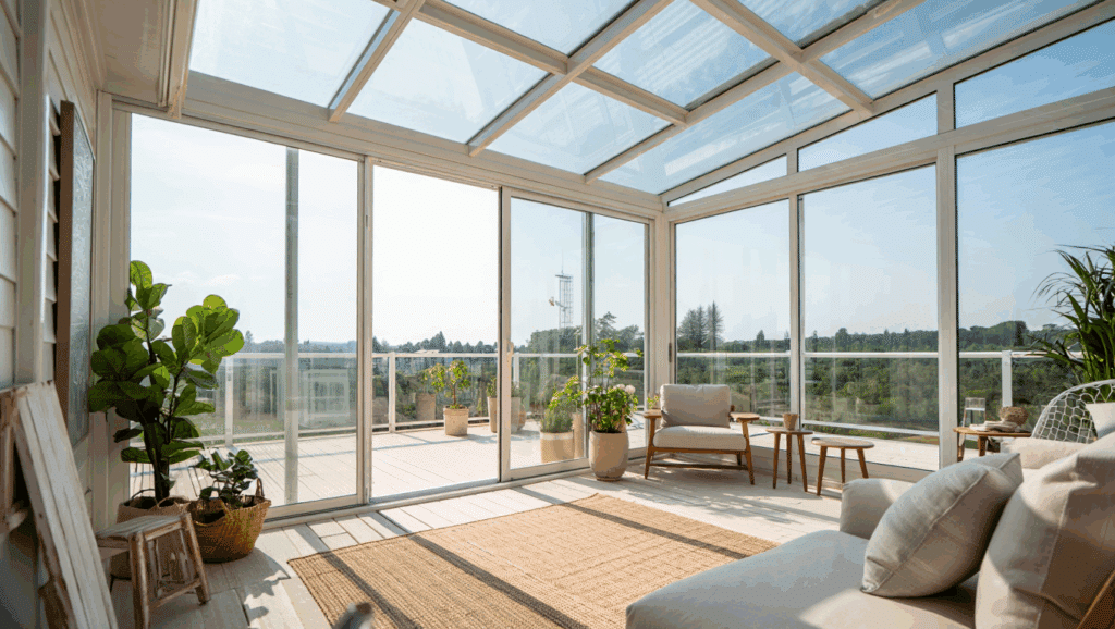 Glass-Wrapped Sunroom