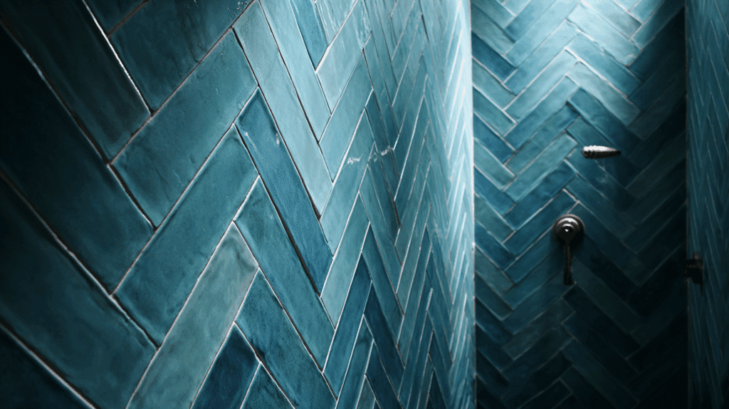 Herringbone Shower Niche
