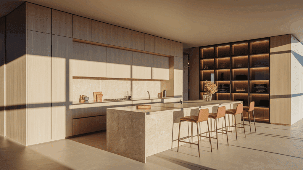 Minimalist Handleless Cabinets