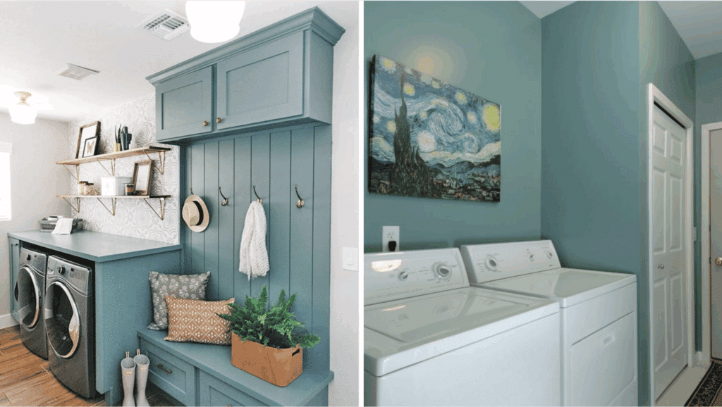 laundry room wall paint Teal