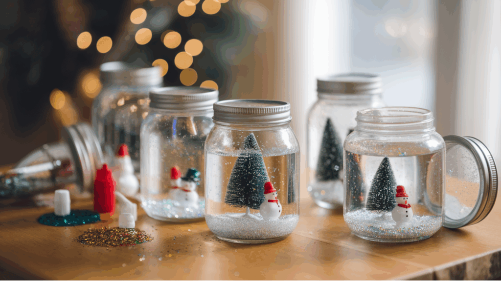 Mason Jar Snow Globes