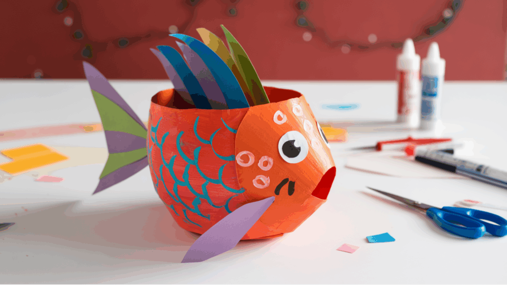 11. Goldfish Craft From Paper Bowls