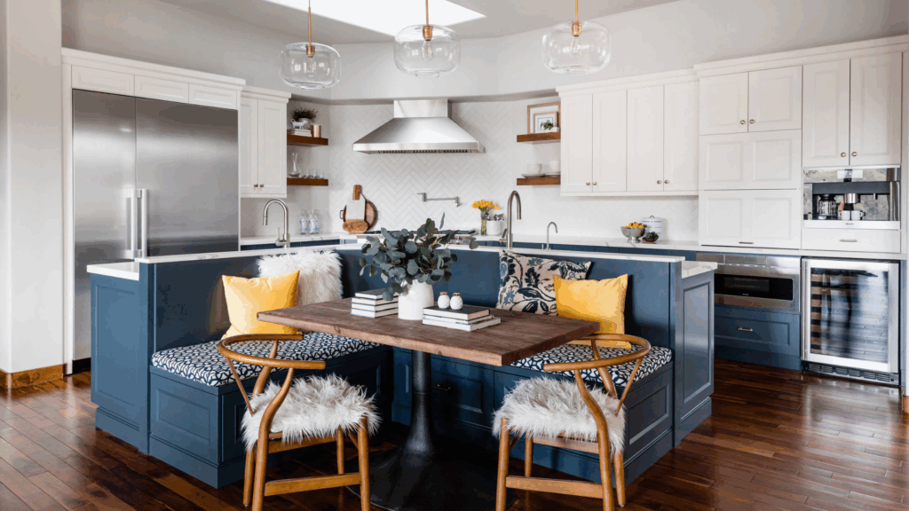 11. Kitchen Island with Seating Nook