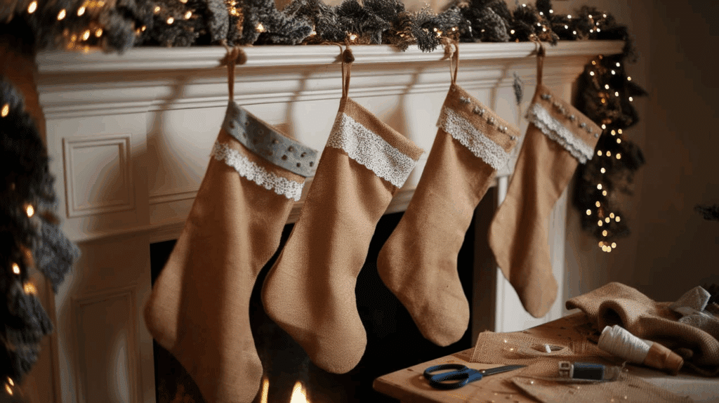 Handmade Burlap Stockings