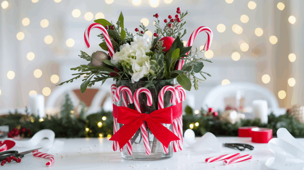 Candy Cane Vase Wrap