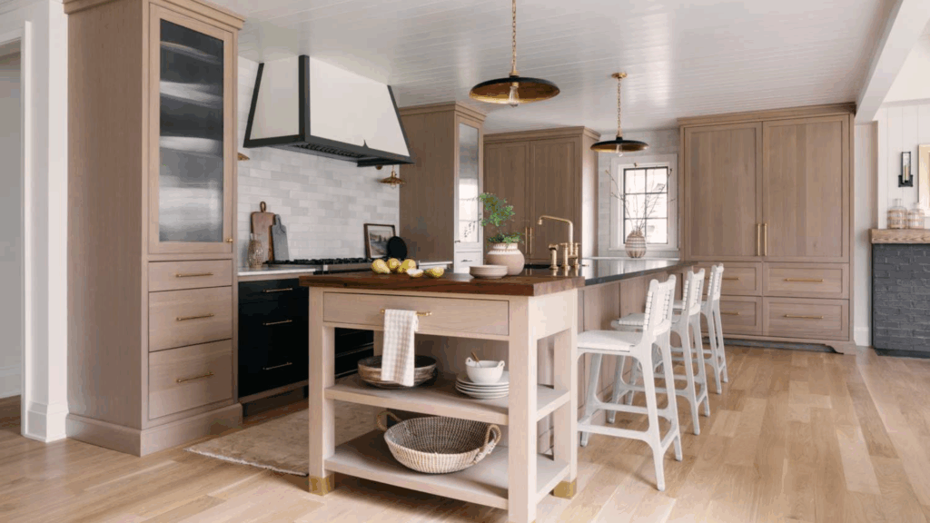 Island with Open Shelving