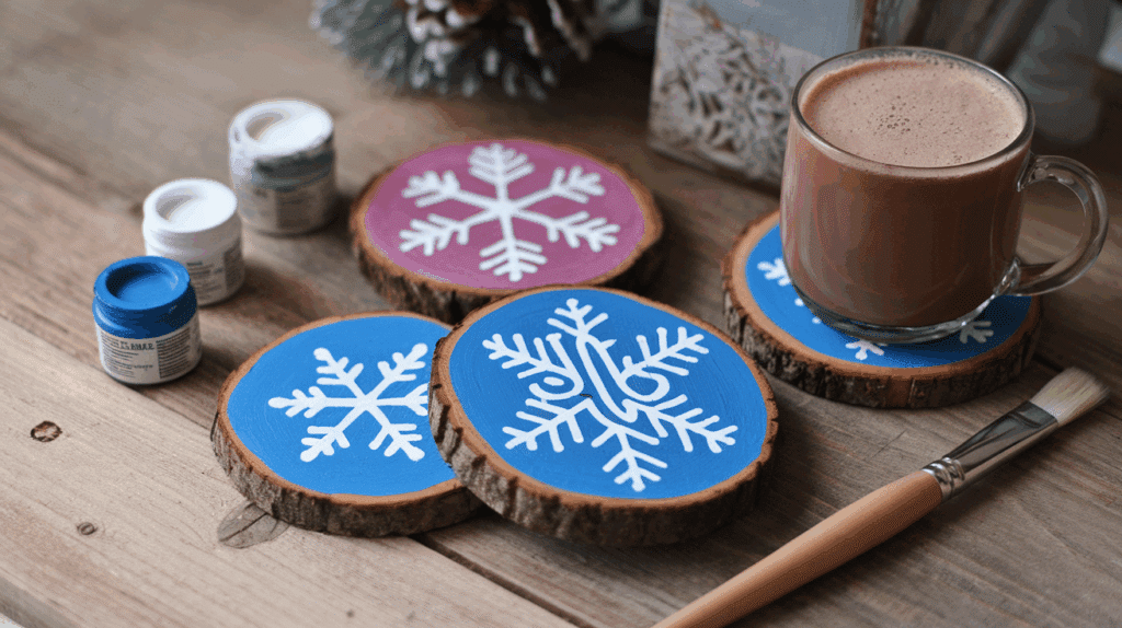 Rustic Wood Slice Coasters