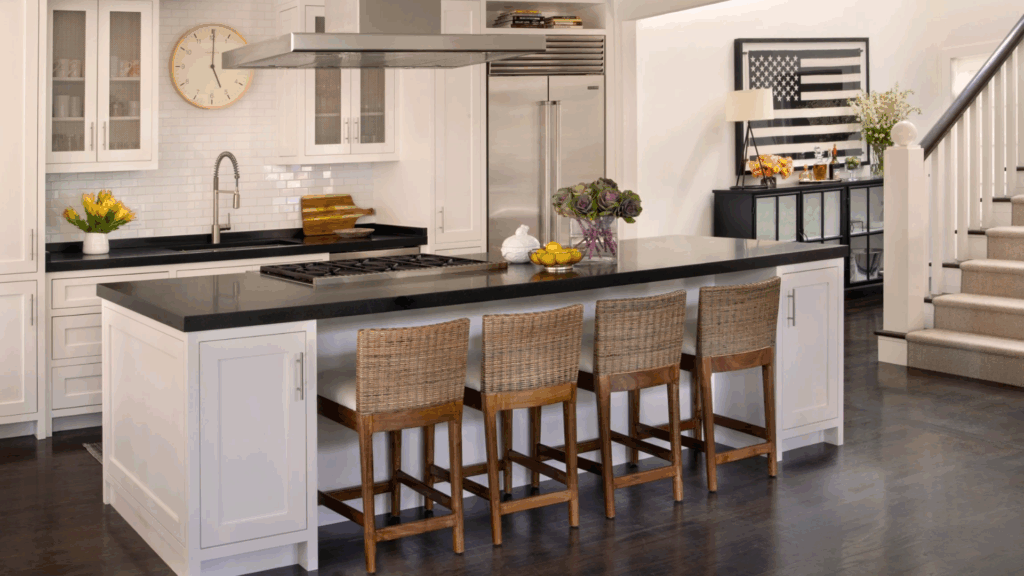 Island with Integrated Cooktop