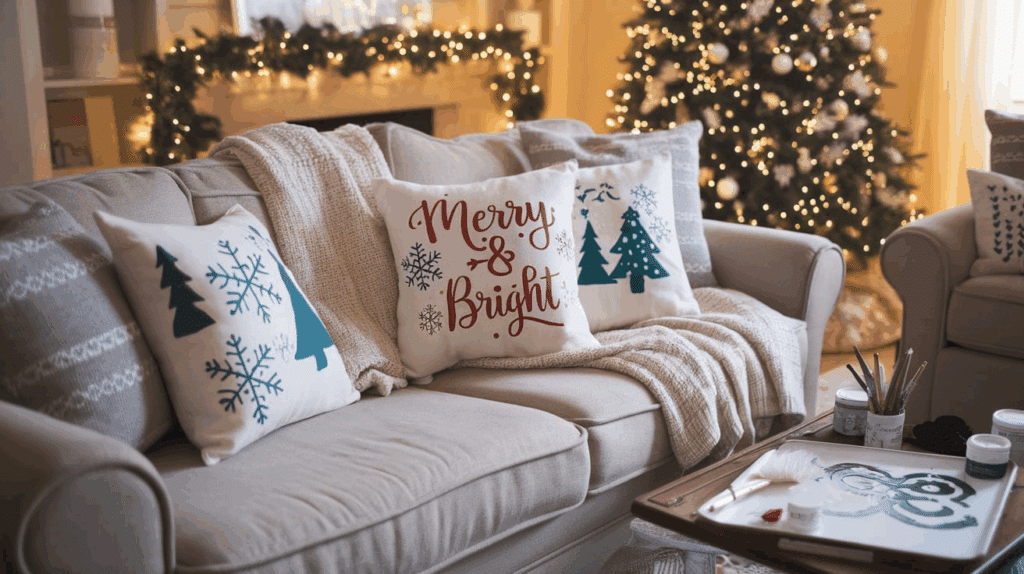 Holiday-Themed Throw Pillow Covers