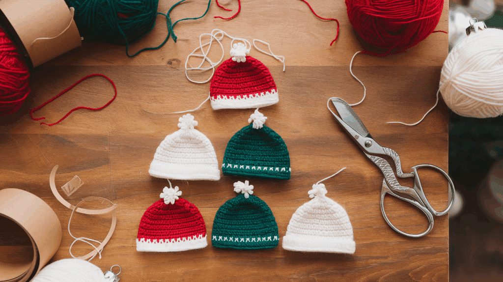 Mini Yarn Hat Ornaments