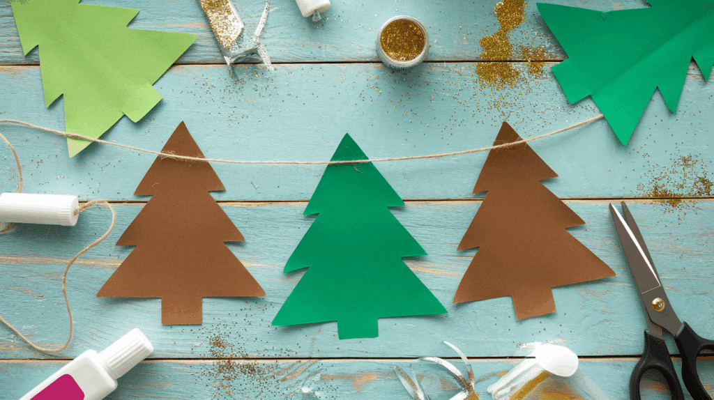 Christmas Tree Paper Garland