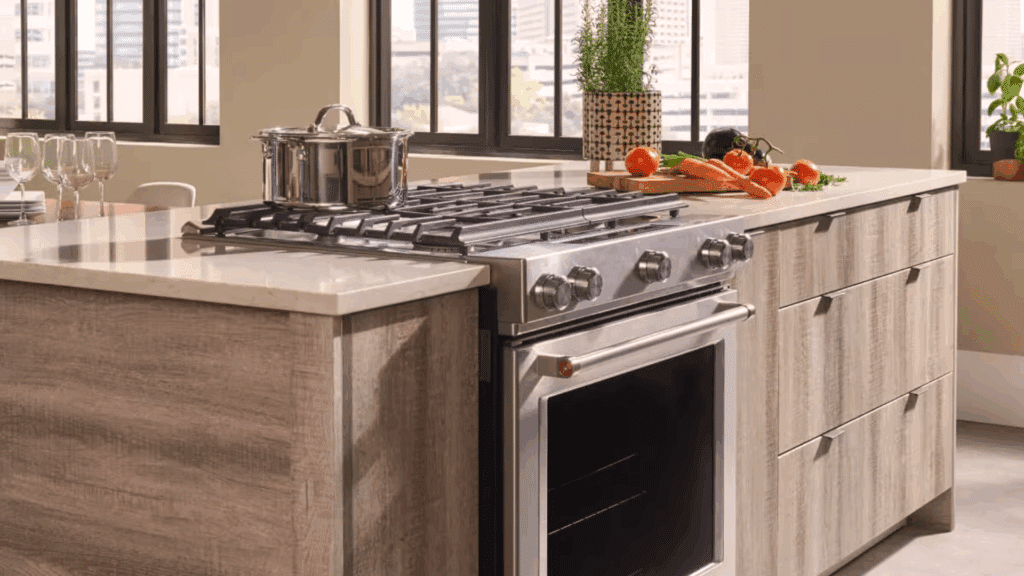 Island with Built In Appliances