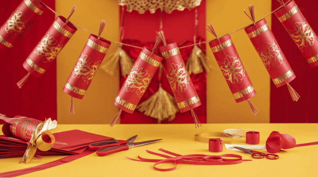 6. Paper Firecracker Decorations