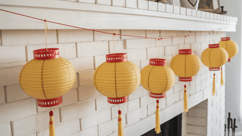 8. Lantern Garland Made from Cardstock