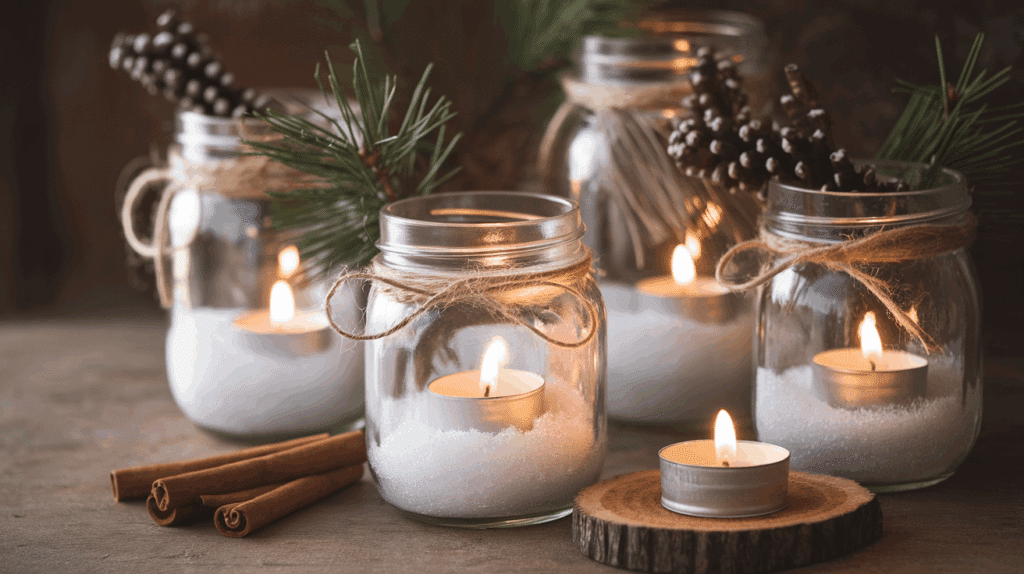 Mason Jar Candle Holders