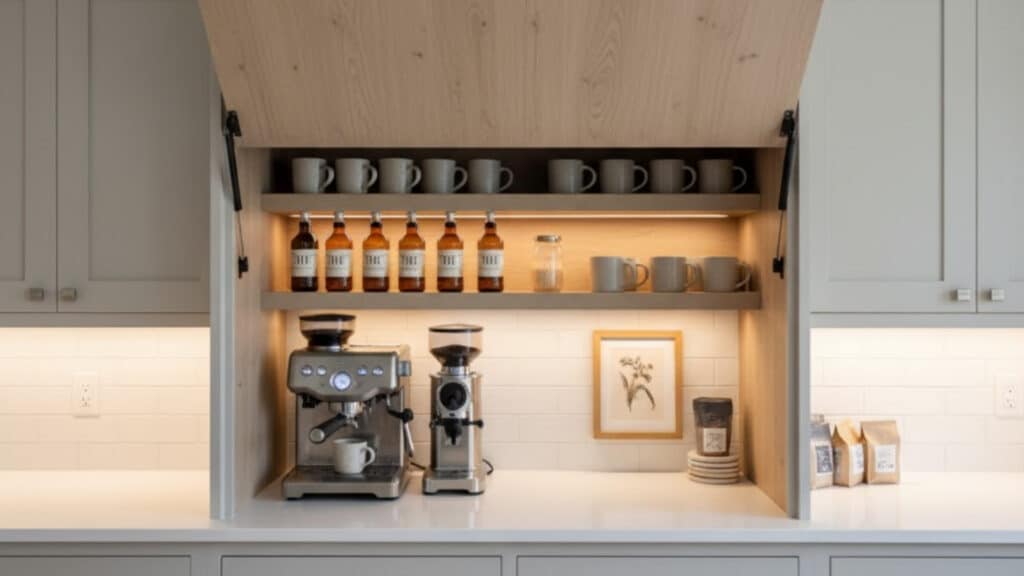 Built-In Coffee Bar Alcove