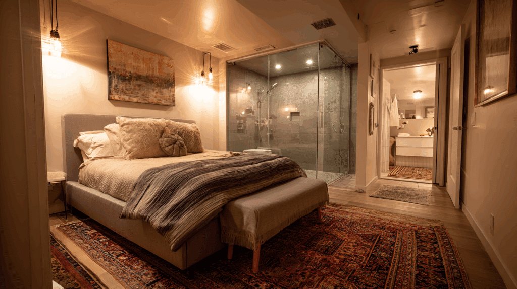 Guest bedroom with ensuite bathroom