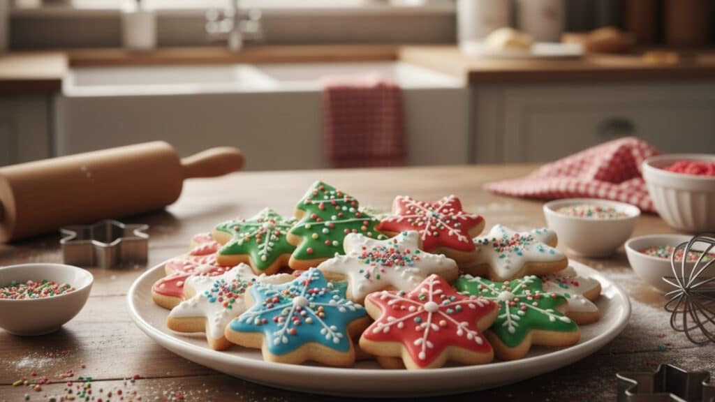 Homemade Shortbread Decorated Christmas Biscuits