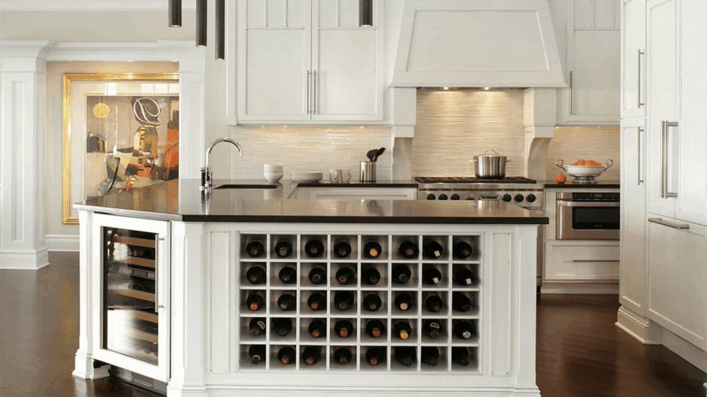 Kitchen Island with Wine Storage