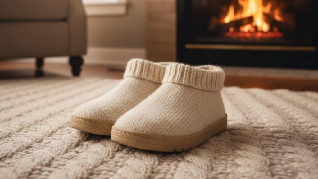 Knit Sewn Cozy Slippers