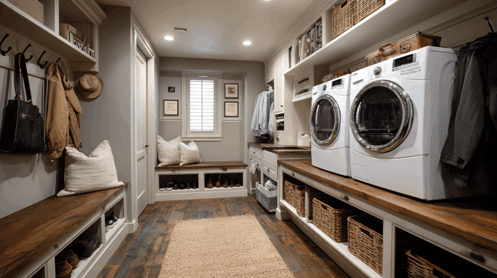 Laundry and mudroom combo