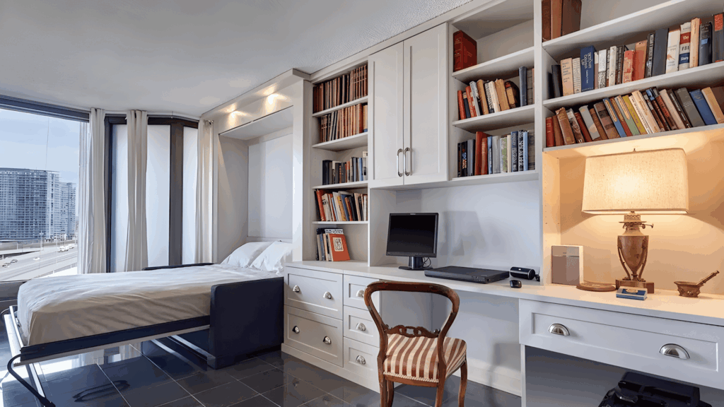 Murphy Bed with Integrated Desk
