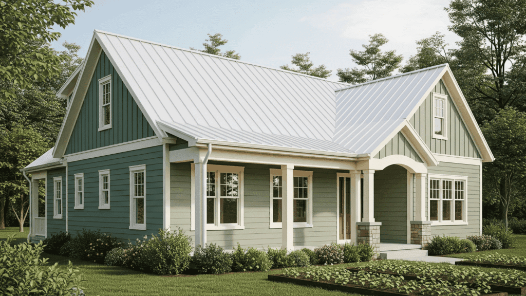 Soft Sage Green with Cream Accents