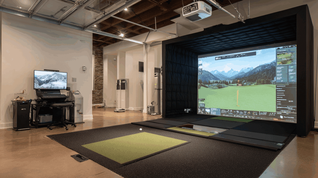 Sports simulator room (golf, baseball, etc.)