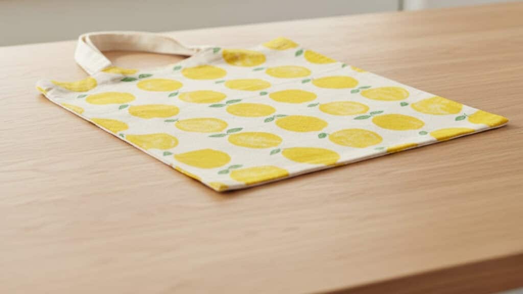 Stamped Lemon Fruit Tote Bag