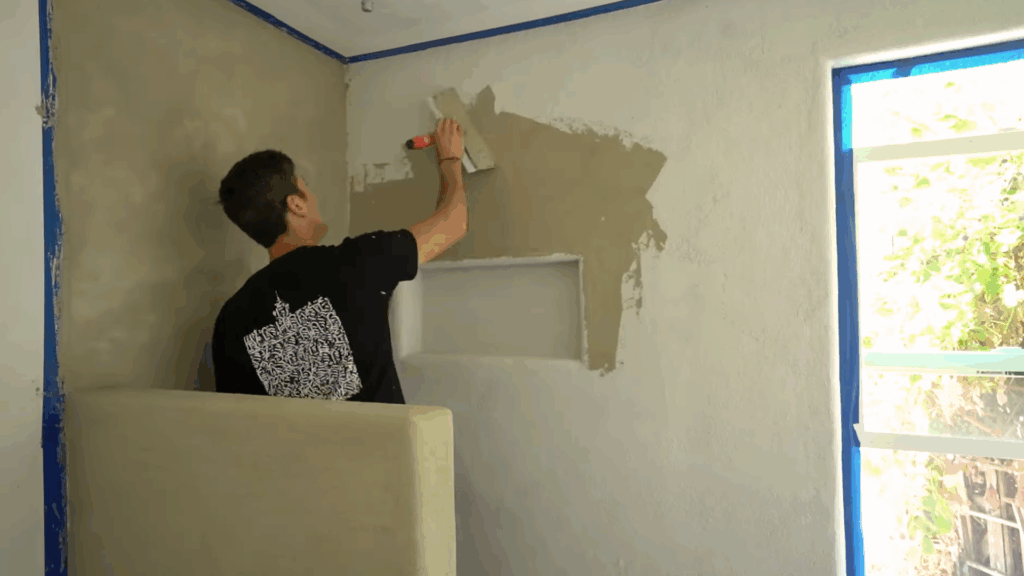 Step 4 Mix and Apply the Tadelakt Plaster (First Coat)