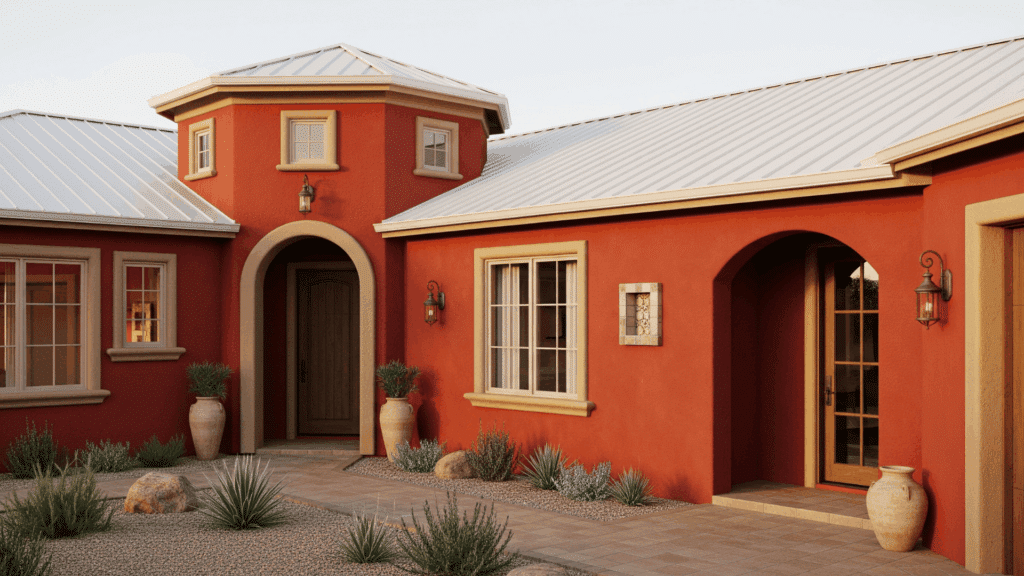 Terracotta with Tan Trim