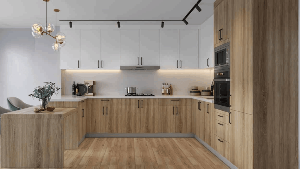 Wood-Grain Scandinavian Nook