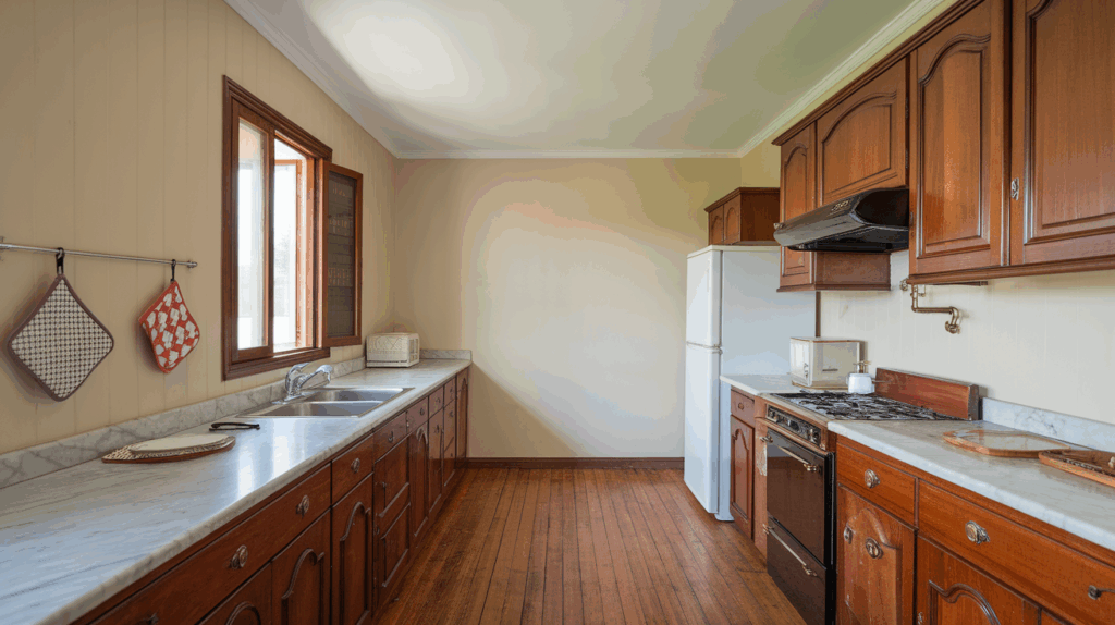 a kitchen with a wooden floor and cabine_jRIkSjOiT4mgRElmUmqV1Q_o3eWmF9DQzKpLzuP2NwxMA