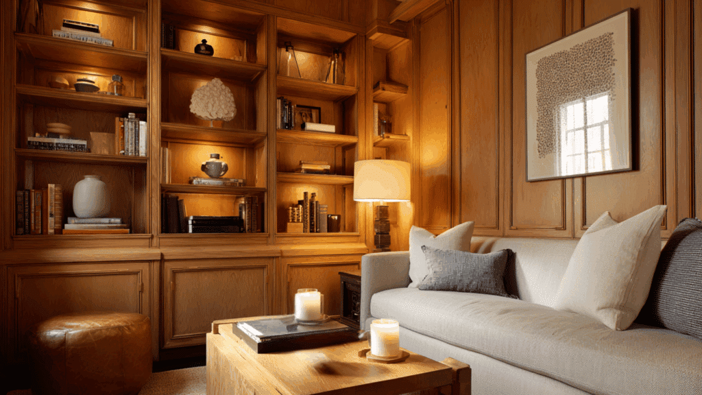 add a built in shelf wall