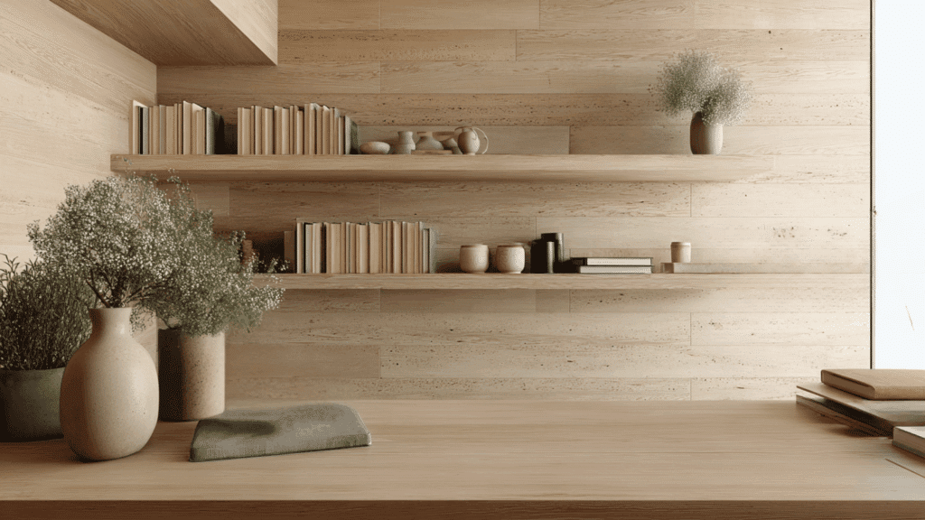 add floating shelves