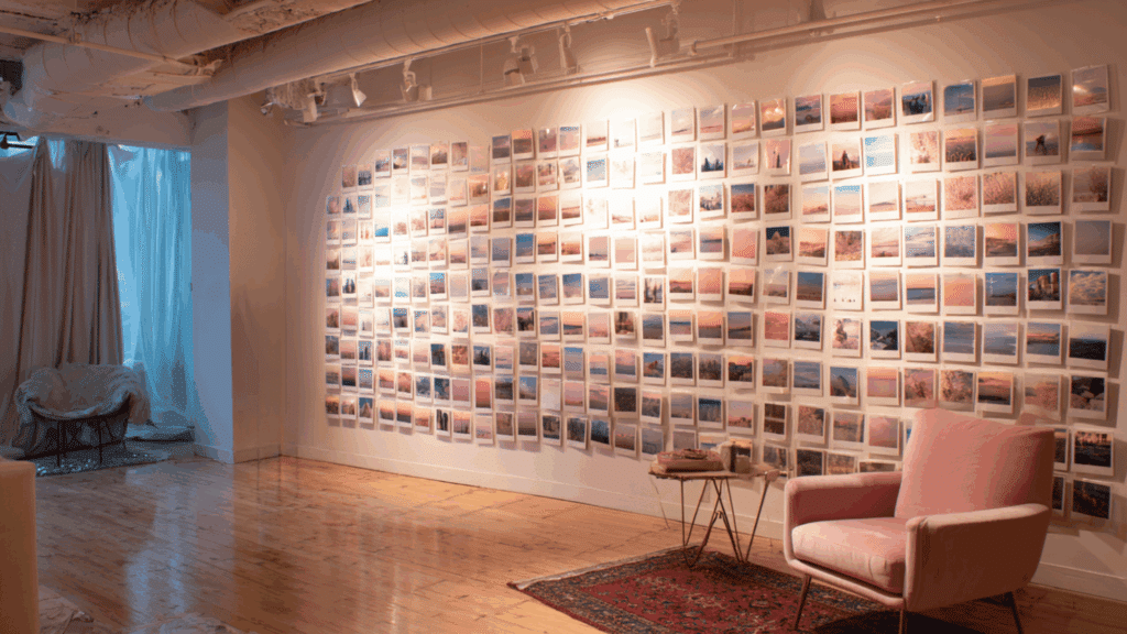 aesthetic photo wall