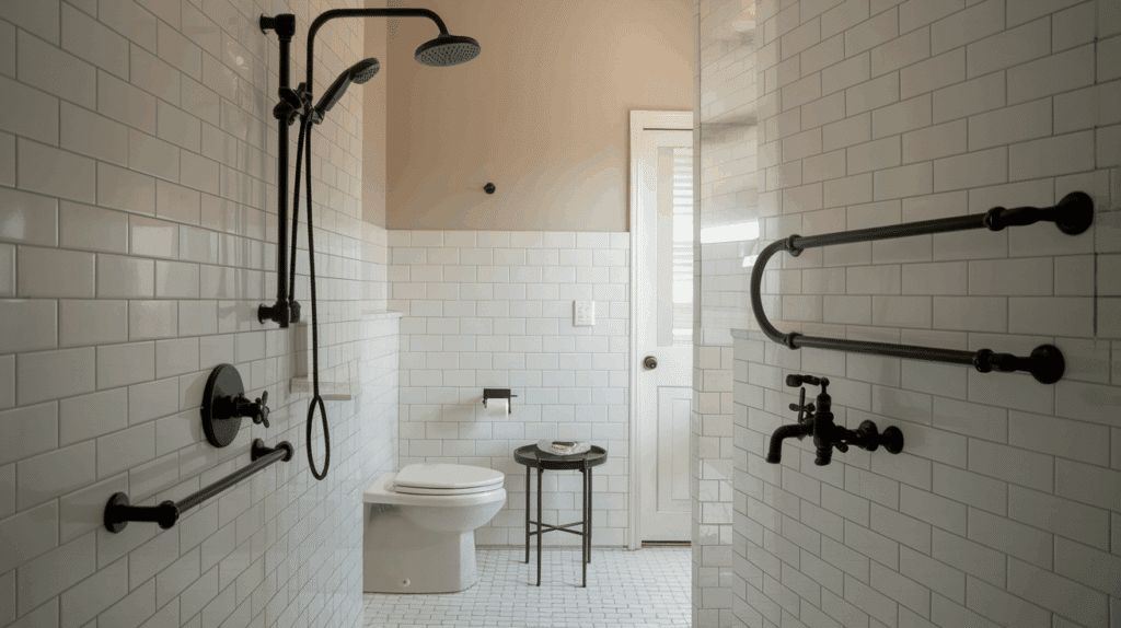 blackened steel Bathroom Fixtures