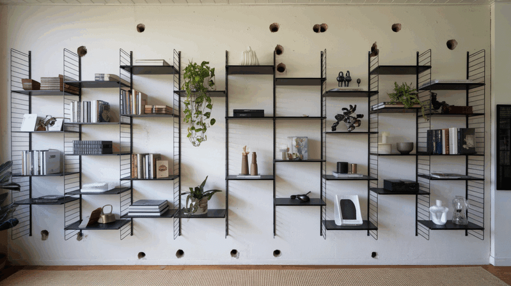 blackened steel Shelving Units