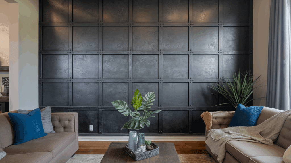 blackened steel finish Accent Wall Panels