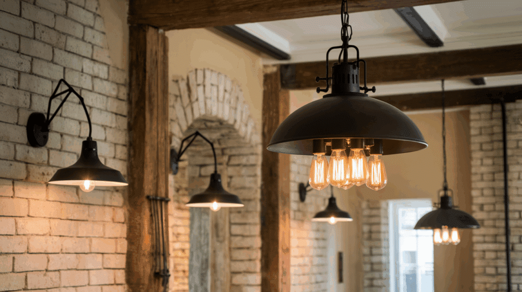 blackened steel finish Lighting Fixtures