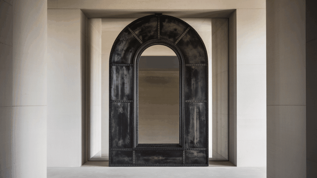 blackened steel finish Mirror Frames