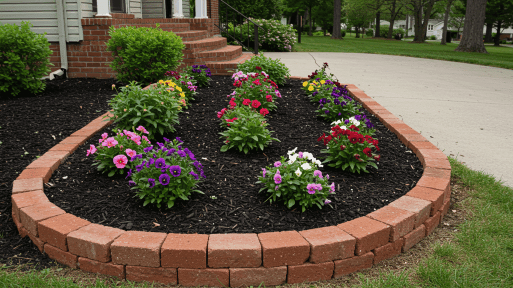 brick stone edging detail